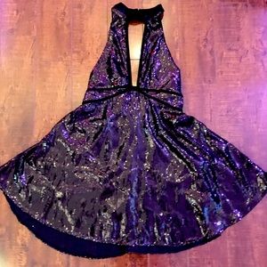 Black sequence dress